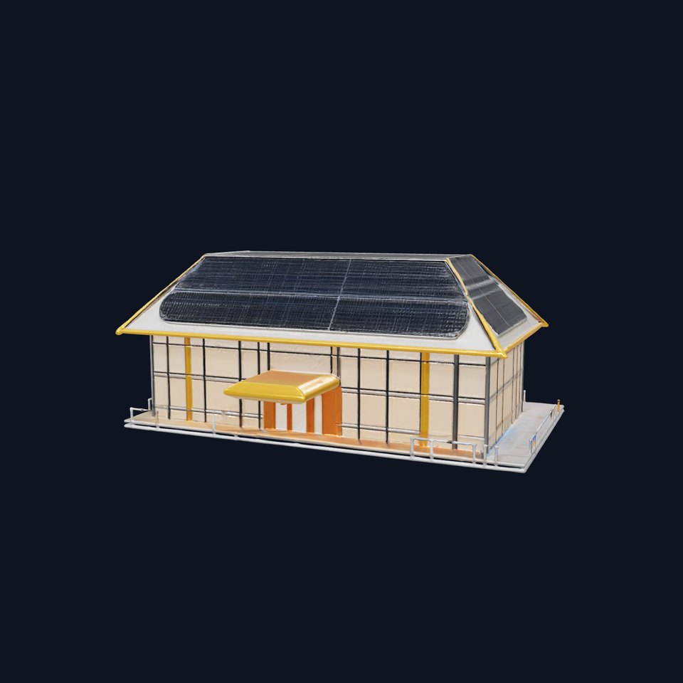 Modern Solar House model pack